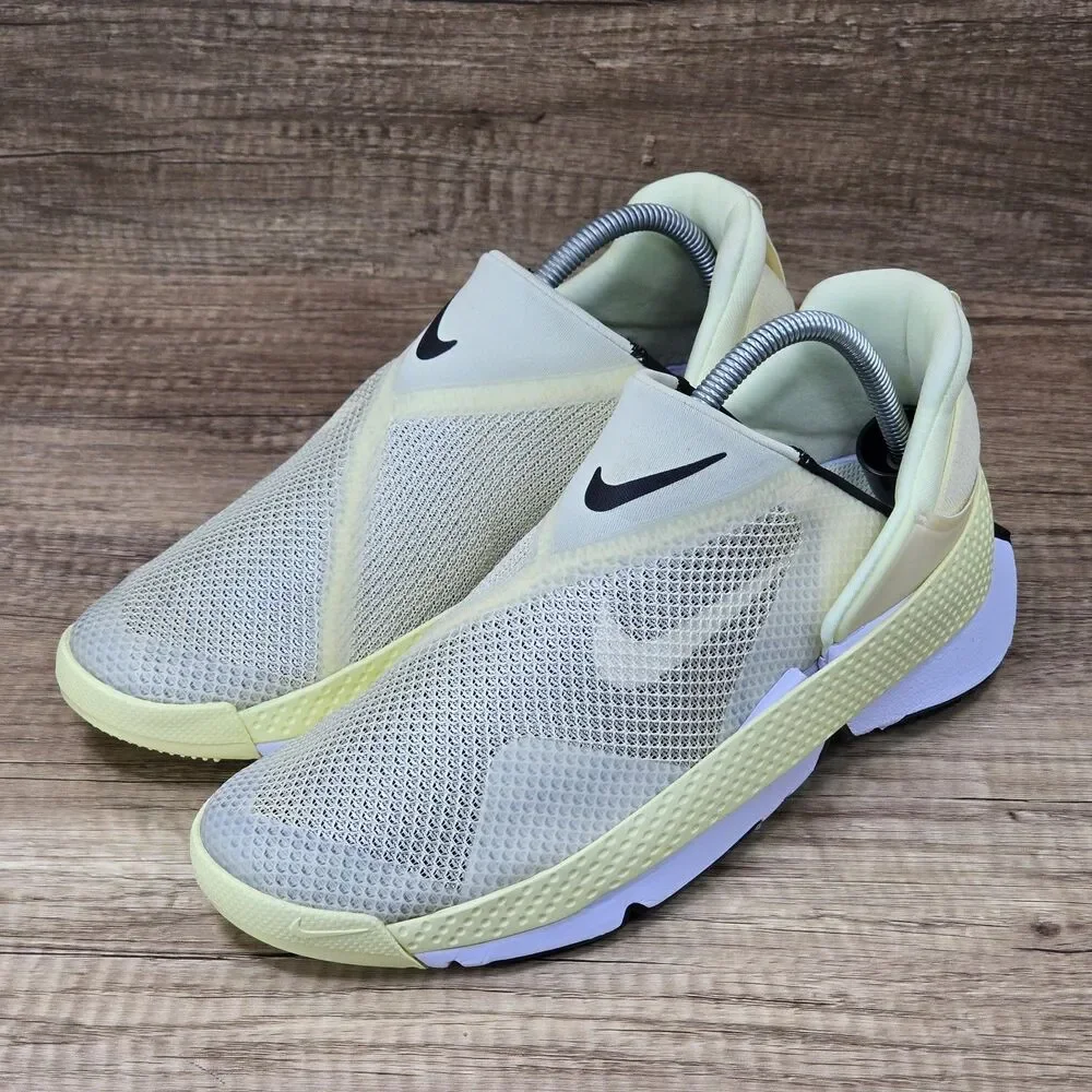 Nike Go FlyEase Women's Size 9.5 Yellow Alabaster Hands Free Shoes (DR5540-700)